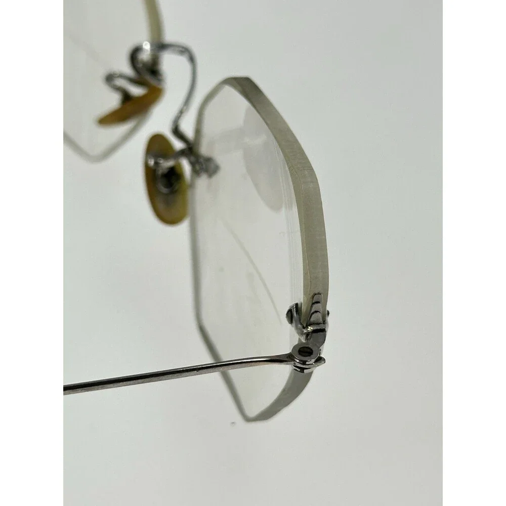 AO Eyeglasses Antique 2-tone Gold Rimless 1/10 12K GF American Optical (C5-04)